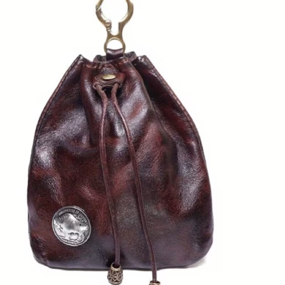 Embossed Leather Wallet with US coin Buffalo Nickel Design